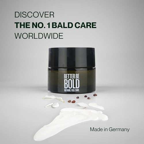 BETTER BE BOLD – Glatzencreme Anti-Shine 50ml – Mattierende Pflege für Glatze 0–3 mm – Beruhigt nach der Rasur – Mit Sheabutter & Jojobaöl – Vegan & mikroplastikfrei – Kürbiskernextrakt