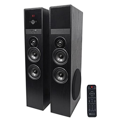 Rockville TM80B Black Home Theater System Tower Speakers 8" Sub/Bluetooth/USB