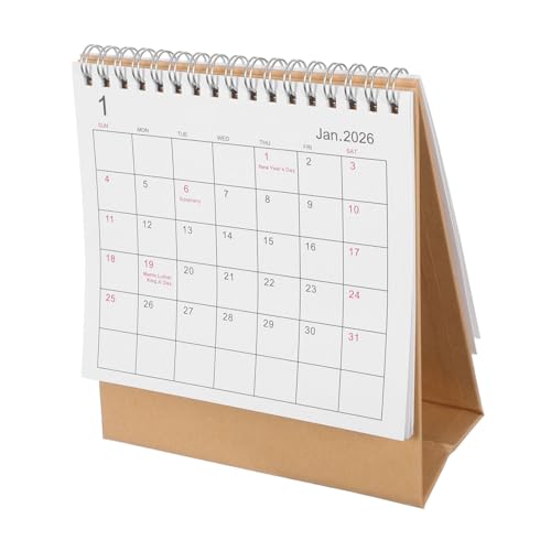 TEMPNAP 年スタンディング卓上カレンダー 小型ミニデスクカレンダー 折りたたみ式省スペース設計 忙しいプロ向け長期スケジュール管理対応