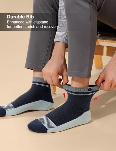 Image of Symbol Premium Men's Cotton Sports Socks Unisex | High Ankle Length | Odour-Free & Anti-bacterial | Cushioned Base | Available in Combo Packs
