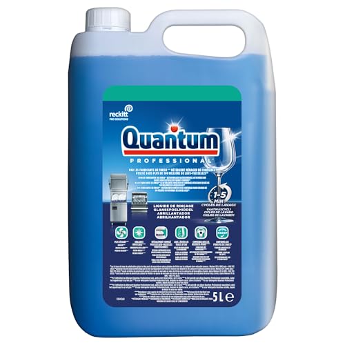Finish Quantum Professional Abrillantador, abrillantador para lavavajillas uso profesional, 5L