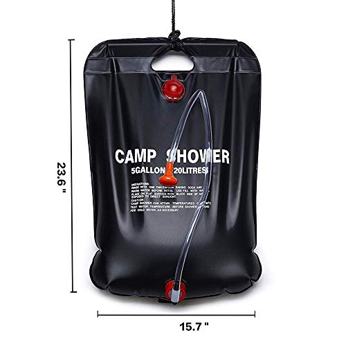 Saco de banho, Andoer Saco de chuveiro externo portátil, chuveiro de acampamento, banheira, saco de