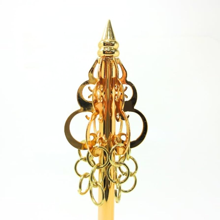 Amazon｜錫杖 しゃくじょう 禅杖 法杖 錫杖置物 密教法具 置物