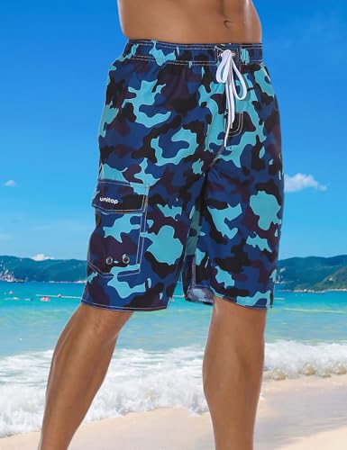 Men's Summer Casual Athletic Trunks Surfing Beach Board Shorts with Pocket2
