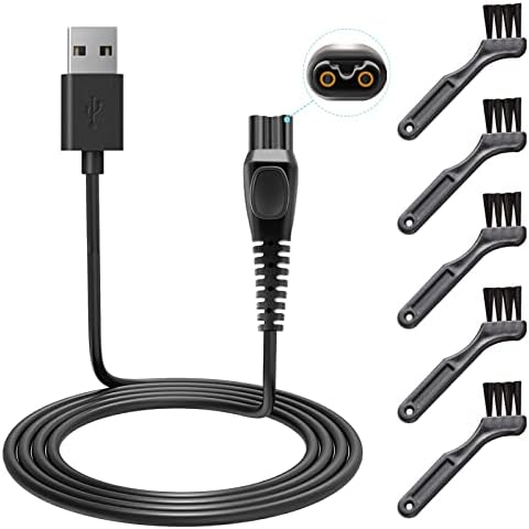 LinMei USB Charger Cord Fit for Philips Norelco QP2533 QP2520 QP2630 QP6510 QP6520 One Blade Trimmer HQ8505 HQ850 HQ840 Beard Shaver 5V USB Charging Cable Cover