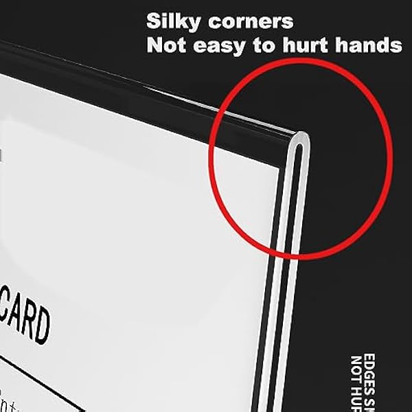 LQSXJGRT 10 Packs Acryl Bord Houder, Duidelijke Tafel Display Stand, Menu Flyer Houder, Voor Office Store Restaurant Vergaderingen, Dikte 3Mm,Vertical,B6