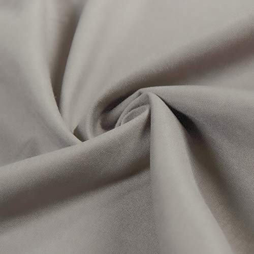 BEDSUM Full Microfiber Flat Bed Sheet Only, Luxury 1800 Thread Count Wrinkle and Fade Resistant Bedding Top Sheet, Smoke Grey