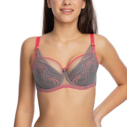Gaia Dame Halbgepolsterter BH Zweifarbig Spitze Tüll Schalen Träger Komfortabel Alltag 1 … Gaia Dame Halbgepolsterter BH Zweifarbig Spitze Tüll Schalen Träger Komfortabel Alltag 1 …