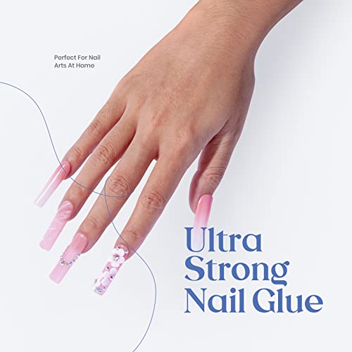 Beetles Nail Glue For Acrylic Nails, Nail Tips ＆ Press On Nails (10Ml) Super Strong Brush In Nail Glue For Press On Nails Quick Dry Nail Adhesive Bond Nail Tips Glue Fake Nails Gel Glue #TOP1