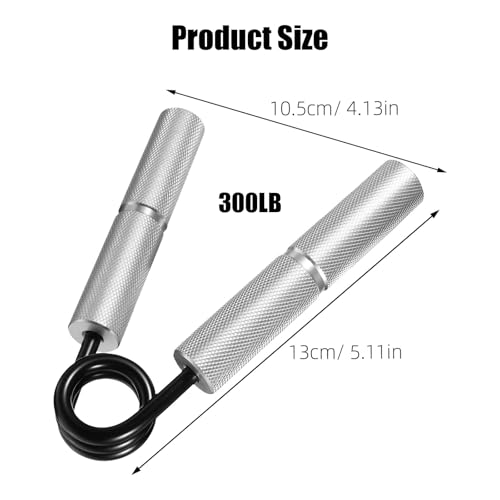 Image of Hand Gripper 300LB, Heavy-Duty Aluminum Alloy Hand Strength Trainer for Grip & Forearm Workout, Textured Anti-Slip Handles, Portable Finger Exerciser for Athletes, Rock Climbing