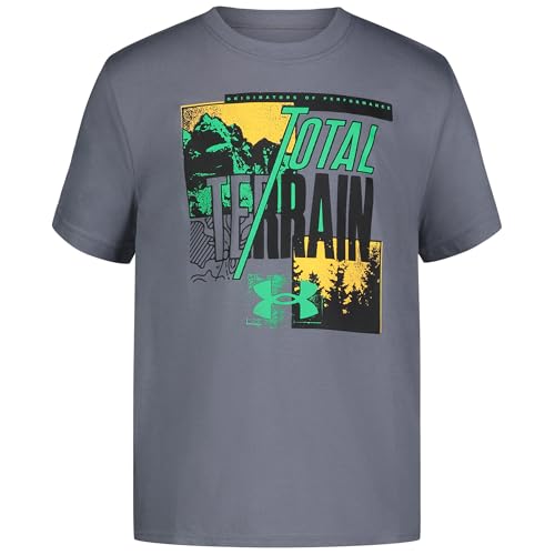 Image of Under Armour Boys' Short Sleeve Graphic T-Shirt, Soft & Comfortable, Outdoor Collection