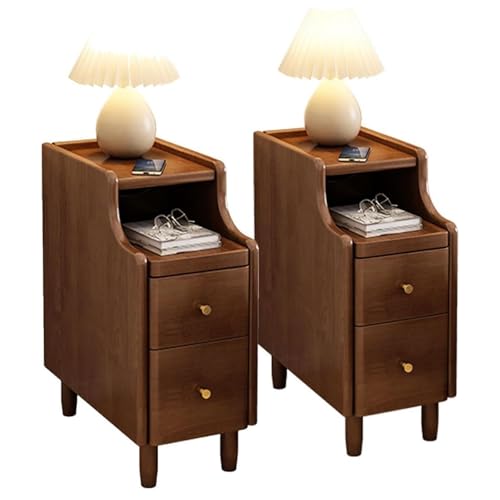 Table d'appoint étroite avec tiroir de rangement discret pour votre lit - 2
