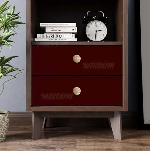 Image of WISDOM Maroon Glossy Vinyl Contact Paper Waterproof Peel & Stick Wallpaper Self Adhesive Vinyl for Kitchen Cabinet Furniture Countertop Decorative (24x120 Inch, Maroon Glossy)