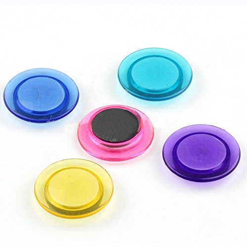 Image of Colorful Translucent Magnet for Magnetic White-Boards - Stick Notes, Photos, Charts and More (Size 30mm) (Set of 10)