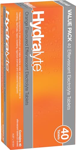 HYDRALYTE ELECTROLYTE EFFERVESCENT ORANGE 40 TABLETS
