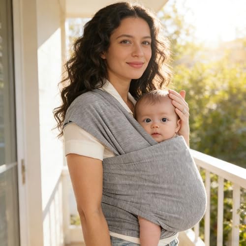 CINY Baby Sling Wrap Newborn to Toddler, original Babytrage für Neugeborene und Kleinkinder, Stretch-Babytrage vorne, Kuscheltrage für alle Jahreszeiten geeignet