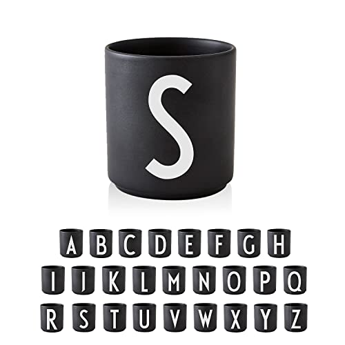 Design Letters Tasse Personalisiert (A-Z) | Kaffeebecher Porzellan | Kaffeetassen Buchstaben | Personalisierte Tasse, Personalisierte Geschenke | Tassen Schwarz | Dekorativ Tassen Buchstaben 250 Ml