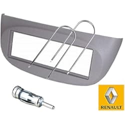 Pantalla Dacia Duster Sound-way Kit Montaje Autoradio, Marco 1 DIN Radio para Coche, Llaves de Desmontaje, Adaptador Antena, Compatible con Renault Clio