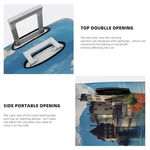 Travel Luggage Cover Fashion Suitcase Protector Lake Geneva Switzerland Spandex Baggage Covers Washable Suitcase Covers Anti-Scratch Luggage Cover Protectors Fits 18-32 Inch Suitcases X-Large4