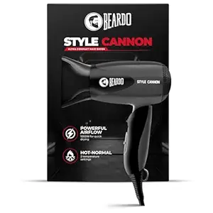 Beardo Style Cannon Hair Dryer | Powerful 1000W airflow | Thermo Protect Technology with 2 Tempreature Settings | Precise styling with special concentrator nozzle | Hair Dryer for men | Rakhi Gift For Brother | Gift For Friends