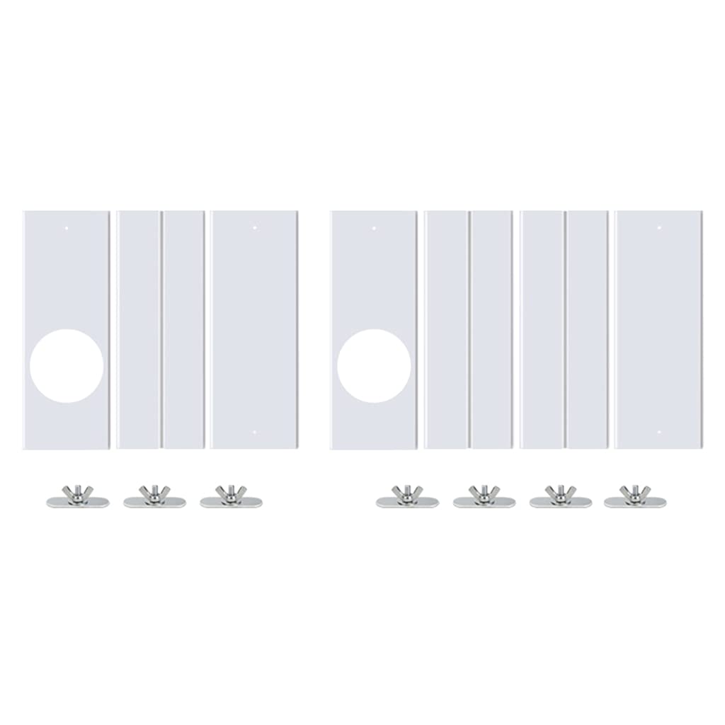 Finestra, 4 pezzi di deflettore 43-140 mm + interfaccia 150 mm | Finestra Guarnizione Tubo di Scarico Interfaccia per Portatile 150mm