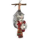 Noble Gems Hanging Christmas Possum Glass Ornament NB1581