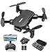 Mini Drone con Telecamera Droni per Bambini - KIDOMO 1080P Pieghevole Quadricottero con Trasmissione FPV WIFI Live e 2 Batterie, Una Chiave di Decollo/Atterraggio, Modalità Senza Testa, 3D Flip (F02)