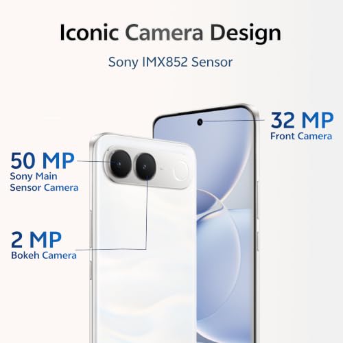Image of vivo S2 5G (Silk White, 8GB RAM, 128GB Storage) | 50MP Sony Camera | 4K Video | 7050 mAh Battery | 3D Curved AMOLED Display | MTK D-7360 Turbo Processor with No Cost EMI /Additional Exchange Offers