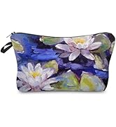 Livel lhood Floral Vintage Makeup Bag Cute Small Makeup Organizer Bag Travel Toiletry Zipper Pouc...
