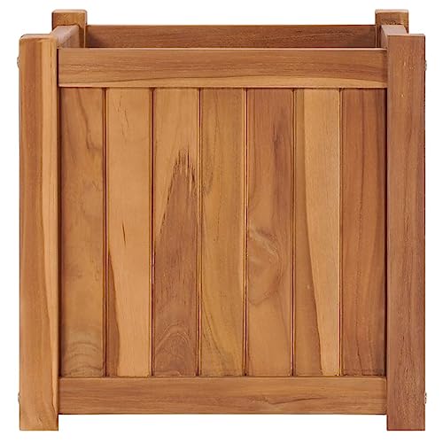Mokuyard Raised Bed 40x40x40 cm Solid Teak Wood Raised Garden Bed, Outdoor Planter Box for Growing Vegetables, Flowers and Herbs