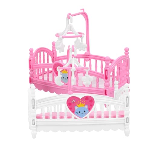Sosoport 2 Piezas Muebles Pequeños Jugar Kit De Minicuna Miniaturas De Casa De Muñecas Mini Adorno Accesorios Decoración De Mini Casa Cuna Decoración De La Casa De Muñecas Abdominales