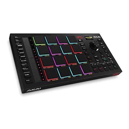 AKAI Professional MPC Studio – Controlador MIDI, caja de ritmos con 16 pads RGB sensibles a la velocidad, software MPC, banda táctil asignable y pantalla LCD