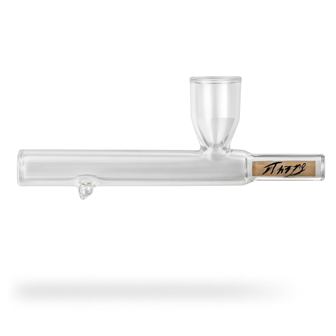 Weedness Glas-Pfeife für Aktivkohlefilter 14 cm – Tabakpfeife Schraubpfeife Smoking Pipe für Unterwegs Purpfeife Kleine Edle Pfeifen
