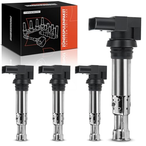 Frankberg Bobine d'Allumage Essence Compatible avec Golf IV 1J1 1.4L Golf VI 5K1 1.4L Golf V 1K1 1.4L Polo 6C1 6R1 1.4L Polo 6C1 6R1 1.2L Remplacer#