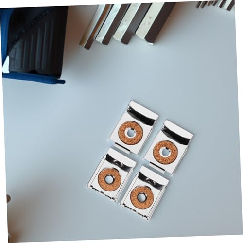 Image of OSALADI 8pcs Iron Mirror Clips with Padding Wall Mounted Mirror Holders for Frameless Displays Easy Installation and Versatile Design for Hanging Mirrors and Pictures