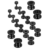 Jauges pour oreilles à vis Boucles d'oreilles avec extenseur à tunnel en acier chirurgies...