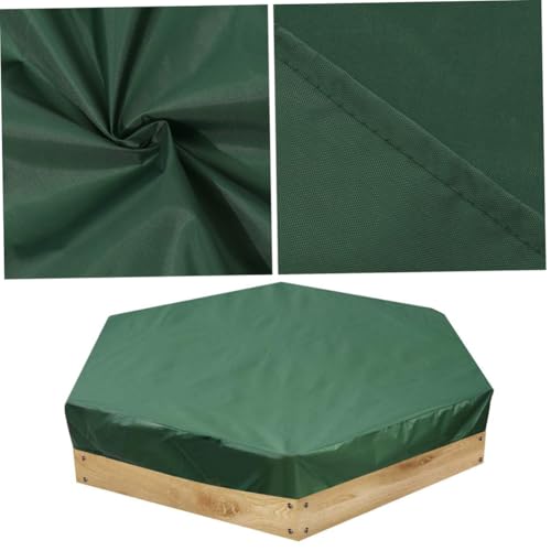 Funda para arenero hexagonal verde Oxford impermeable para proteger del polvo exterior 7