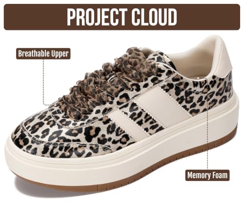 Image of Project Cloud Platform Sneakers for Women - Lightweight Memory Foam Insole Womens Sneakers - Non-Slip Fashion Sneakers for Women Footwear - Women's Fashion Platform Shoes (Nita)