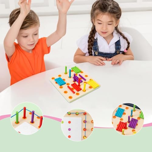 Éveil sensoriel sans écrans avec la planche de laçage bois fine motor - 3