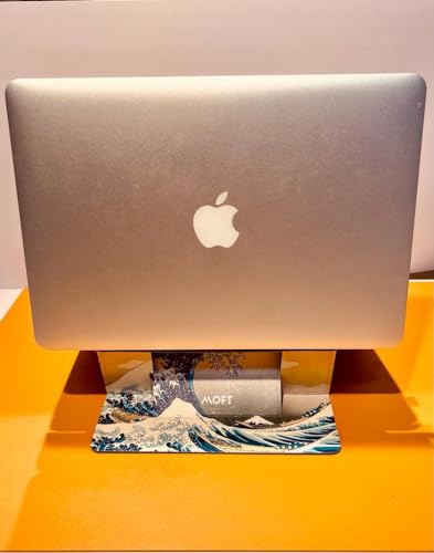 Image of MOFT Laptop Stand, Invisible Lightweight Laptop Computer Stand, Compatible with MacBook, Air, Pro, Tablets and Laptops up to 15.6 inch, Patented (Sea Waves)