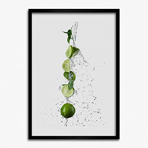 Cadre photo 40x60 cm avec peinture de citrons verts pour revitaliser vos murs