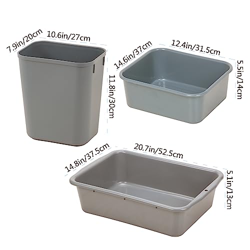 Utility Cart,3 Tier Cart,Restaurant Supplies- Supports Up To 500 Lbs, Rolling Cart - Heavy Duty Plastic Utility Carts - Great For Hotel,Kitchen,Laundry Room(Black) #TOP2