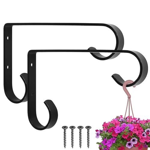 Harrier Hardware Metal Plant Hangers Outdoor - Wall Mounted Hanging