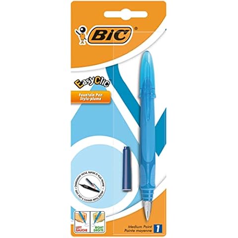 BIC EasyClic Standard Fountain Pen with Blue Ink Cover