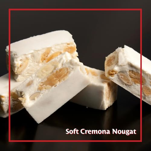 Sperlari Torrone Traditional Italian Candy - Gourmet Soft Nougat With Honey, Vanilla & Crunchy Sliced Almonds - Full Size Imported European Candy Bar - Holiday Dessert - 150 gr / 5.29 oz (Pack of 1)