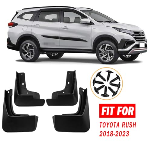 Image of Mud Flaps Mud Guards Fit for 2018-2023 Toyota Rush, Front & Rear Mud Splash Guards Accessories - 4 Pc, Black