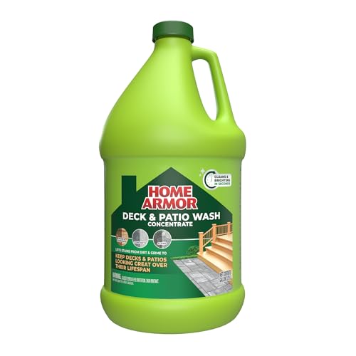Home Armor Deck & Patio Wash, 1 Gal., Lifts Stains from Dirt and Grime to Keep Decks and Patios Looking Great Over Their Lifespan, Used on Wood & Composite, Concrete, and Stone