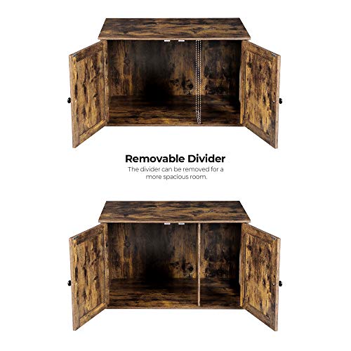 Feandrea Cat Litter Box Enclosure, Litter Box Furniture Hidden with Removable Divider, Indoor Cat House, End Table, 31.5… - Image 8