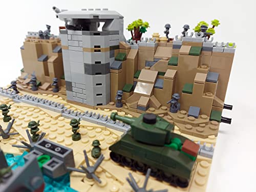 Nano Soldiers Omaha Beach WW2 Bausteine Diorama inkl. 24 Nano Soldaten, 723 Klemmbausteine – Bild 6
