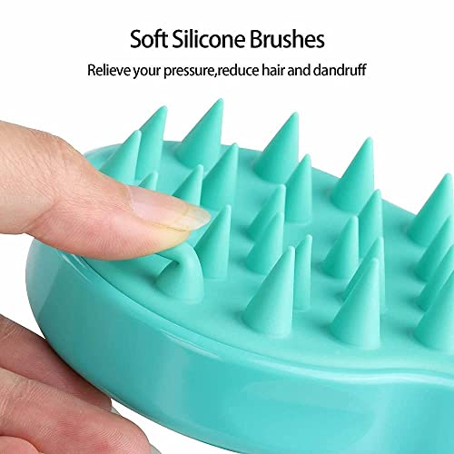 Image of QIQI Scalp Massager Brush for Hair & Shampoo | Relaxing Head Massager with Soft Silicone Bristles | Deep Cleansing & Anti-Dandruff Tool for Men & Women(PINK 35)